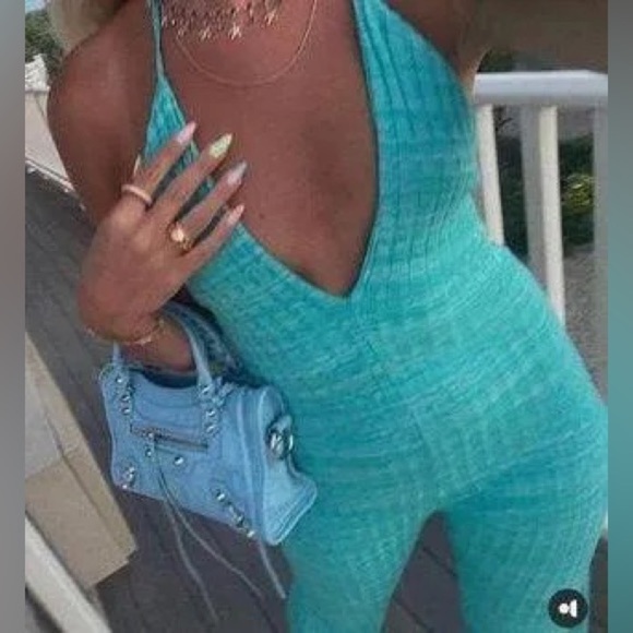 Zara Rib Halter Jumpsuit - Picture 8 of 9